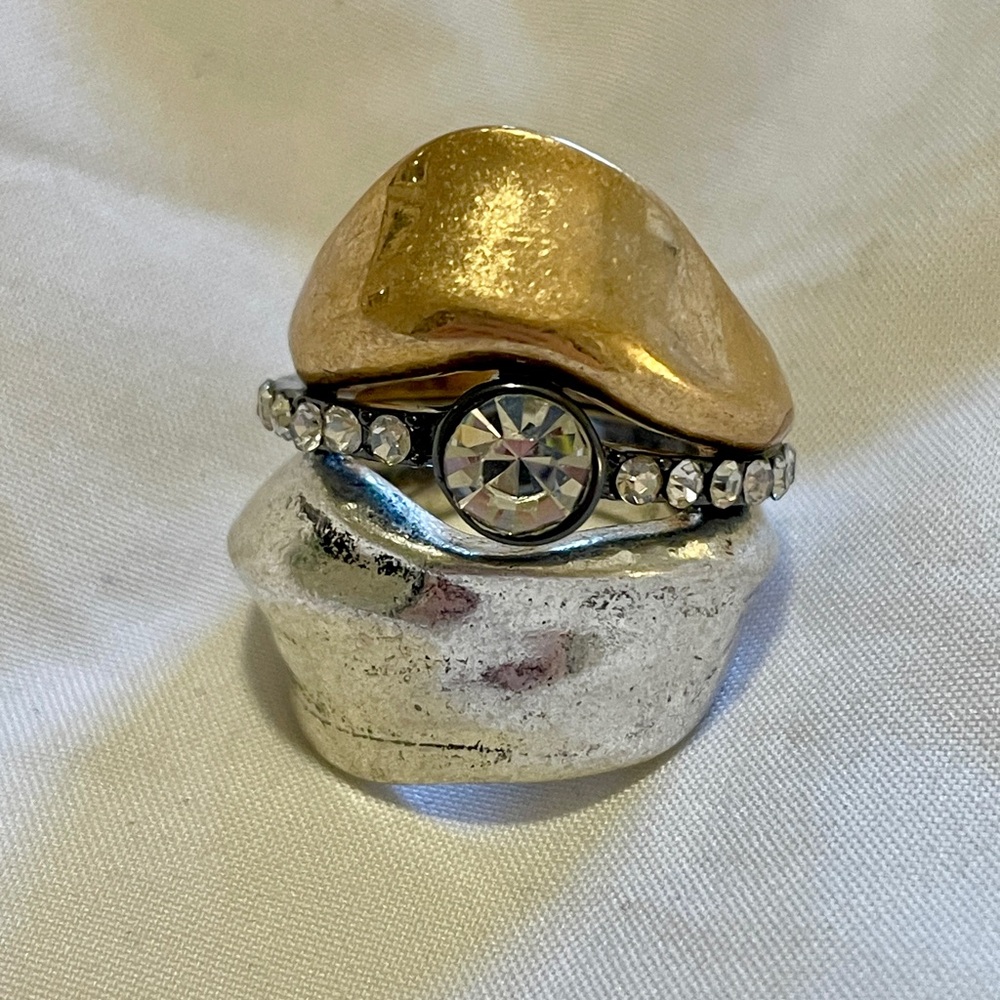 Gold and Silver Statement Ring